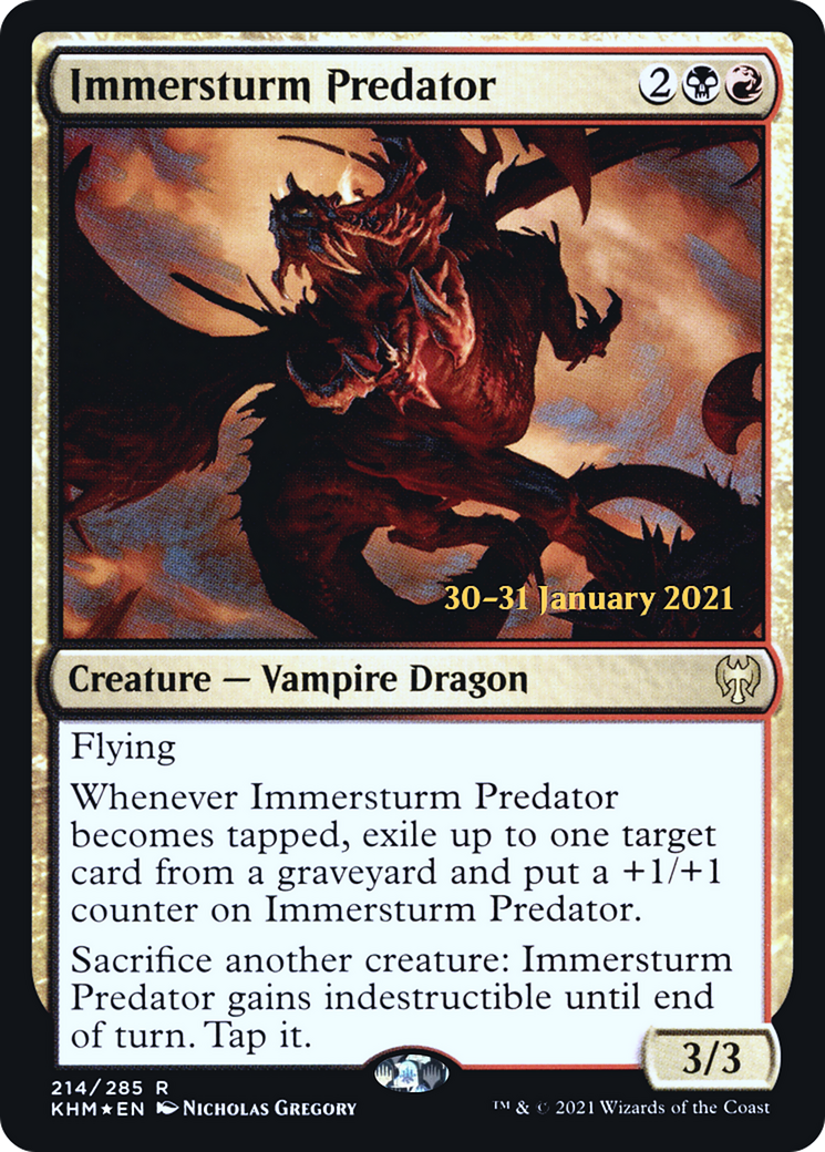 Immersturm Predator (PKHM-214S) - Kaldheim Promos Foil - Premium MTG Single from Wizards of the Coast - Just $1.69! Shop now at Game Crave Tournament Store