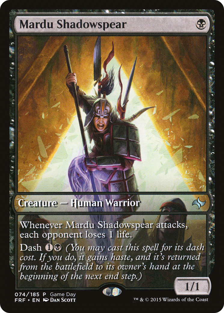 Mardu Shadowspear (PFRF-074) - Fate Reforged Promos - Premium MTG Single from Wizards of the Coast - Just $0.08! Shop now at Game Crave Tournament Store