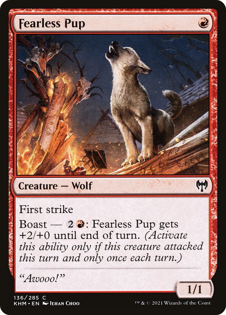Fearless Pup (KHM-136) - Kaldheim Foil - Premium MTG Single from Wizards of the Coast - Just $0.08! Shop now at Game Crave Tournament Store