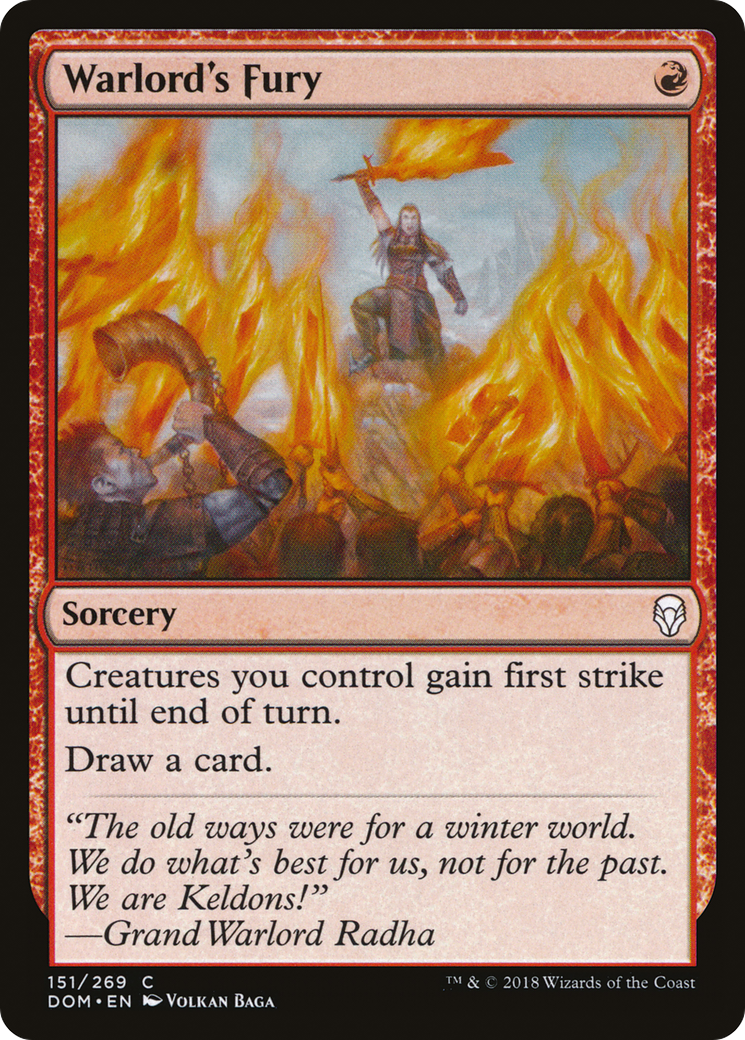 Warlord's Fury (DOM-151) - Dominaria Foil - Premium MTG Single from Wizards of the Coast - Just $0.29! Shop now at Game Crave Tournament Store