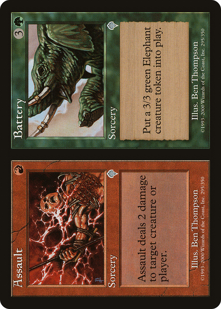 Assault // Battery (INV-295) - Invasion Foil - Premium MTG Single from Wizards of the Coast - Just $0.56! Shop now at Game Crave Tournament Store