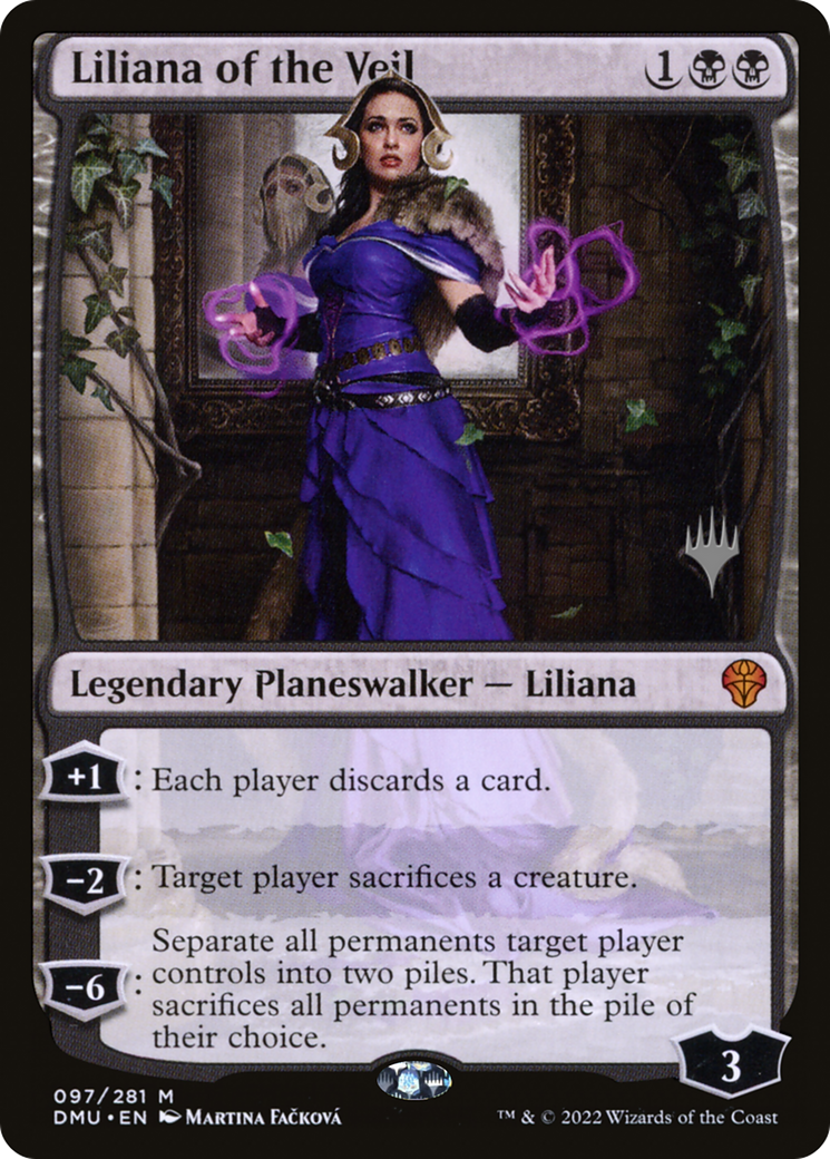 Liliana of the Veil (PDMU-97P) - Dominaria United Promos - Premium MTG Single from Wizards of the Coast - Just $2.01! Shop now at Game Crave Tournament Store