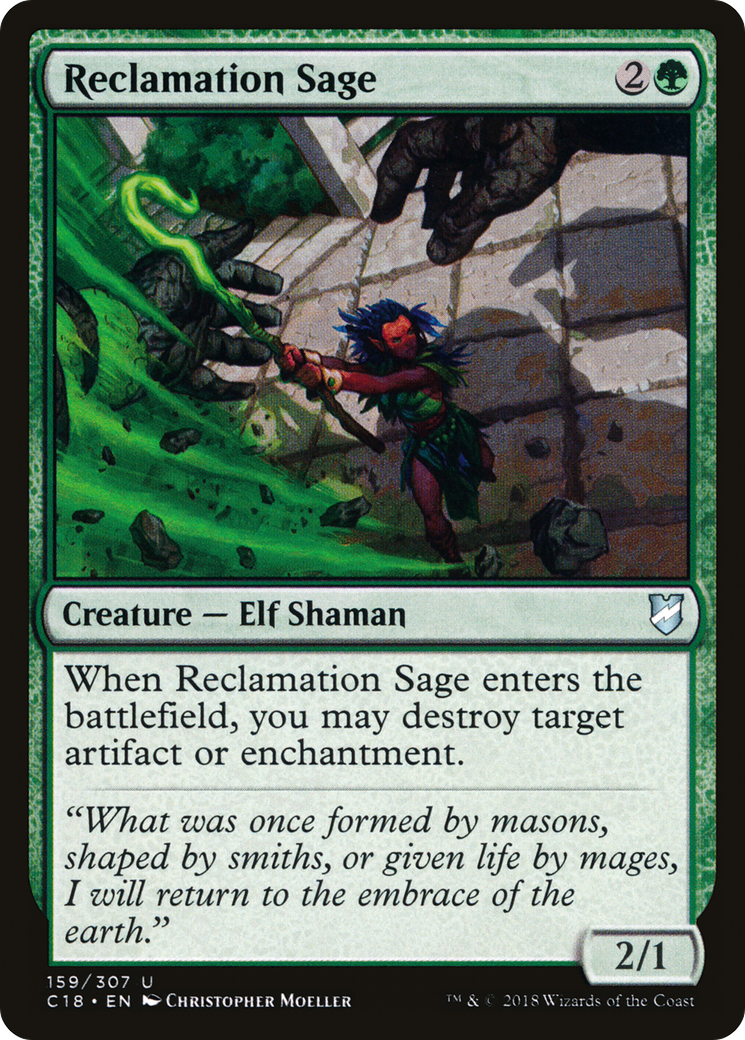 Reclamation Sage (C18-159) - Commander 2018 - Premium MTG Single from Wizards of the Coast - Just $0.26! Shop now at Game Crave Tournament Store