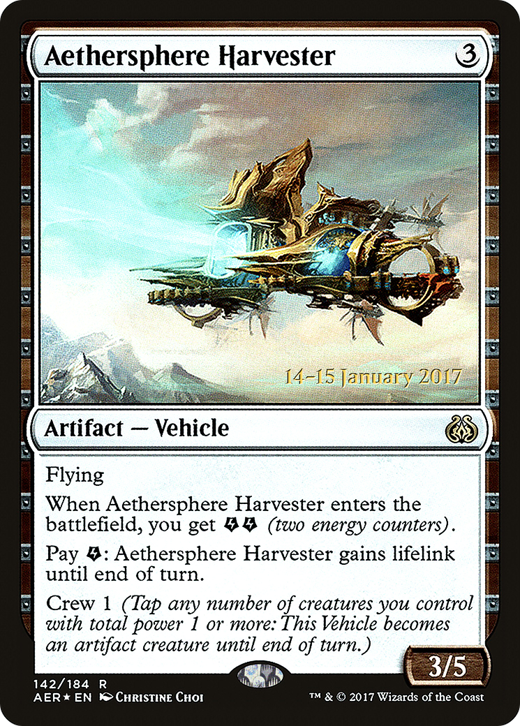 Aethersphere Harvester (PAER-142S) - Aether Revolt Promos Foil - Premium MTG Single from Wizards of the Coast - Just $1.14! Shop now at Game Crave Tournament Store