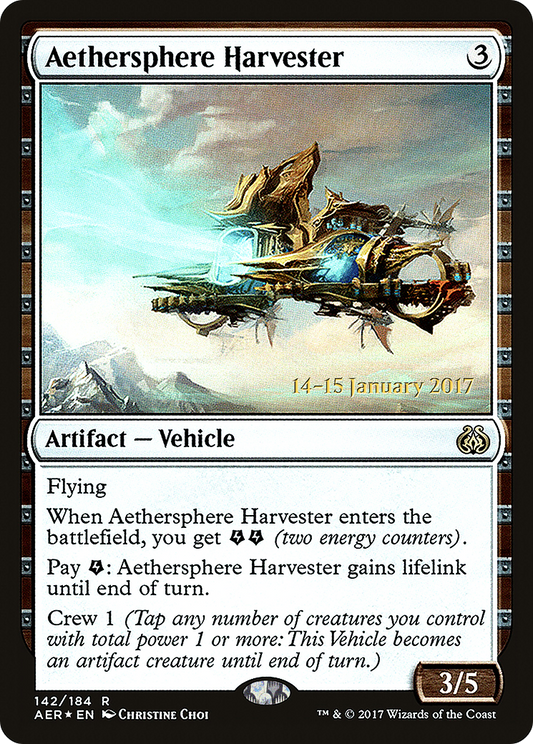 Aethersphere Harvester (PAER-142S) - Aether Revolt Promos Foil - Premium MTG Single from Wizards of the Coast - Just $1.14! Shop now at Game Crave Tournament Store
