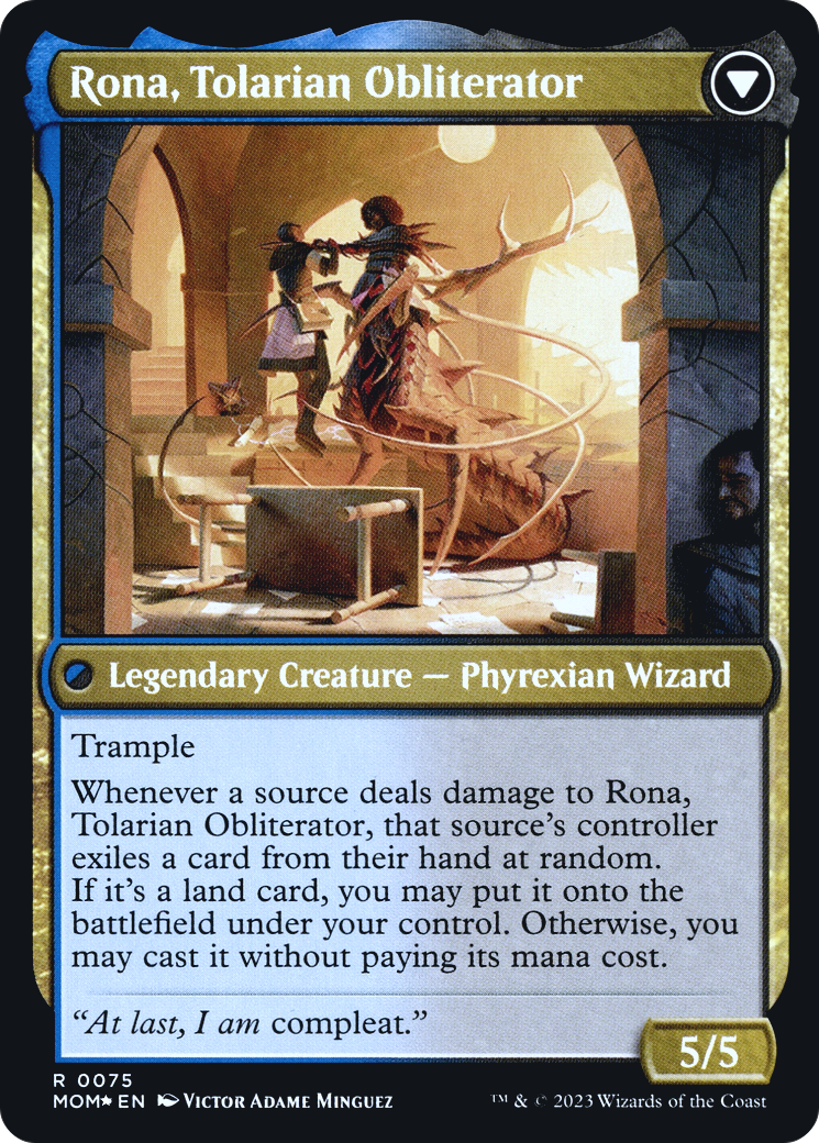 Rona, Herald of Invasion // Rona, Tolarian Obliterator (PMOM-75S) - March of the Machine Promos Foil - Premium MTG Single from Wizards of the Coast - Just $2.60! Shop now at Game Crave Tournament Store