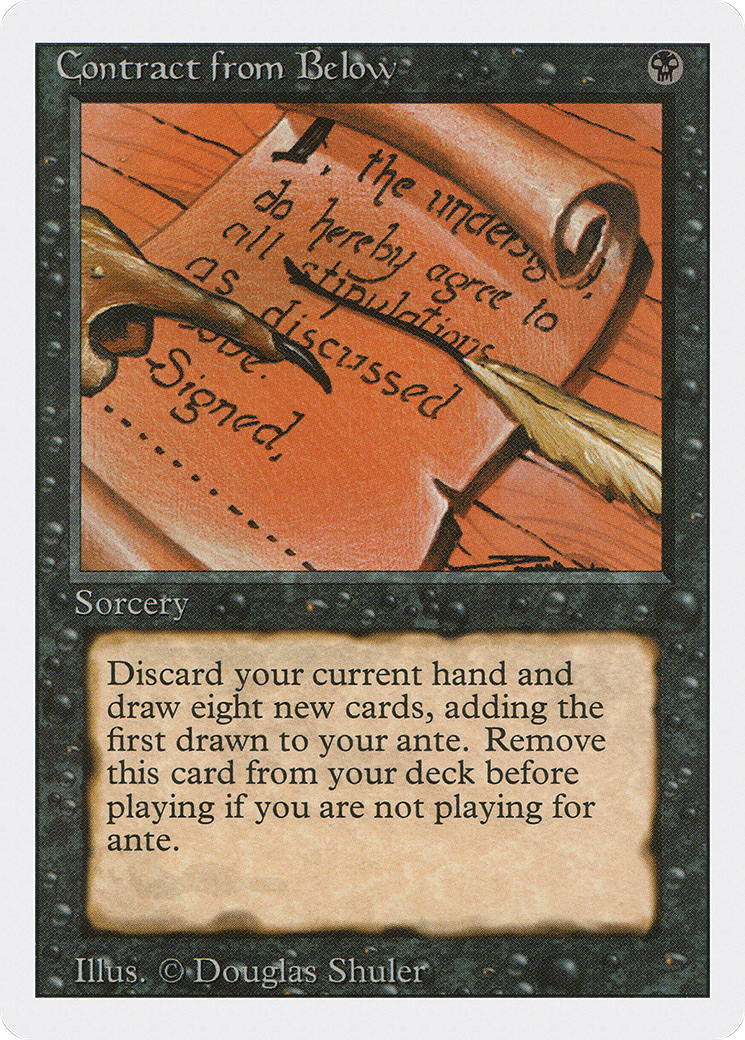 Contract from Below (3ED-097) - Revised Edition - Premium MTG Single from Wizards of the Coast - Just $0.77! Shop now at Game Crave Tournament Store