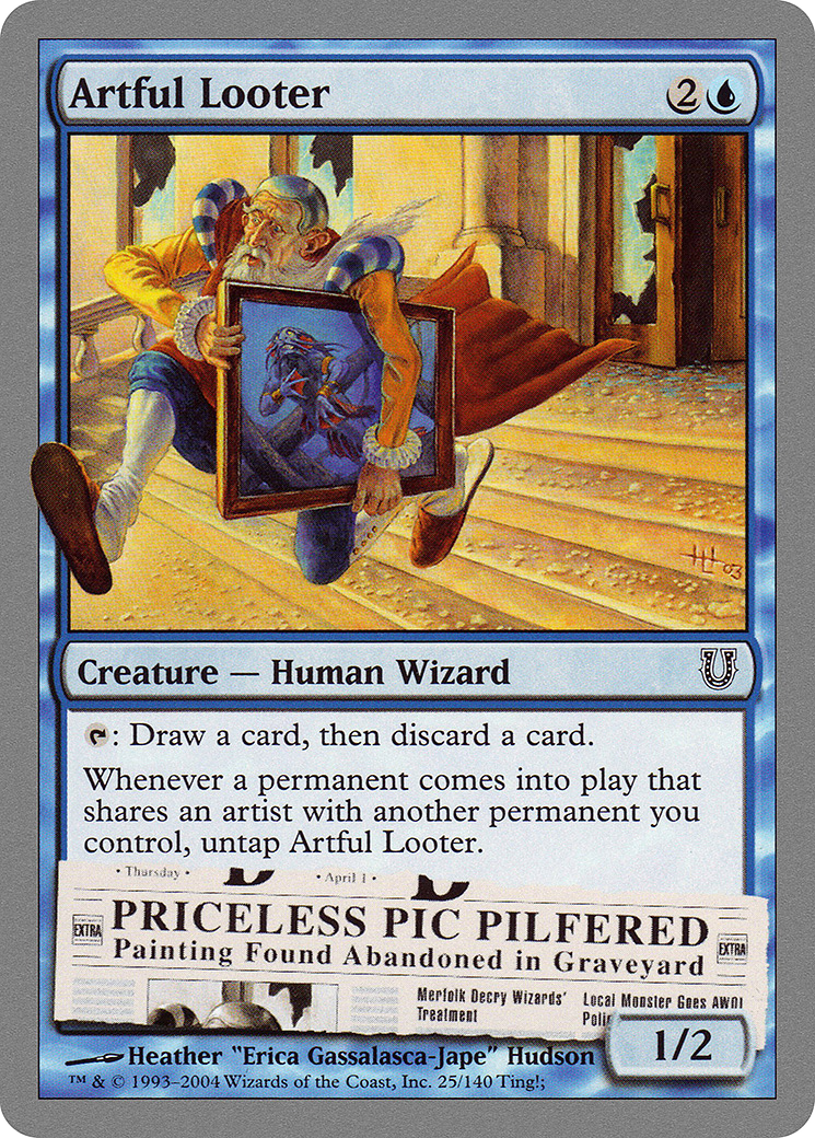 Artful Looter (UNH-025) - Unhinged - Premium MTG Single from Wizards of the Coast - Just $0.08! Shop now at Game Crave Tournament Store