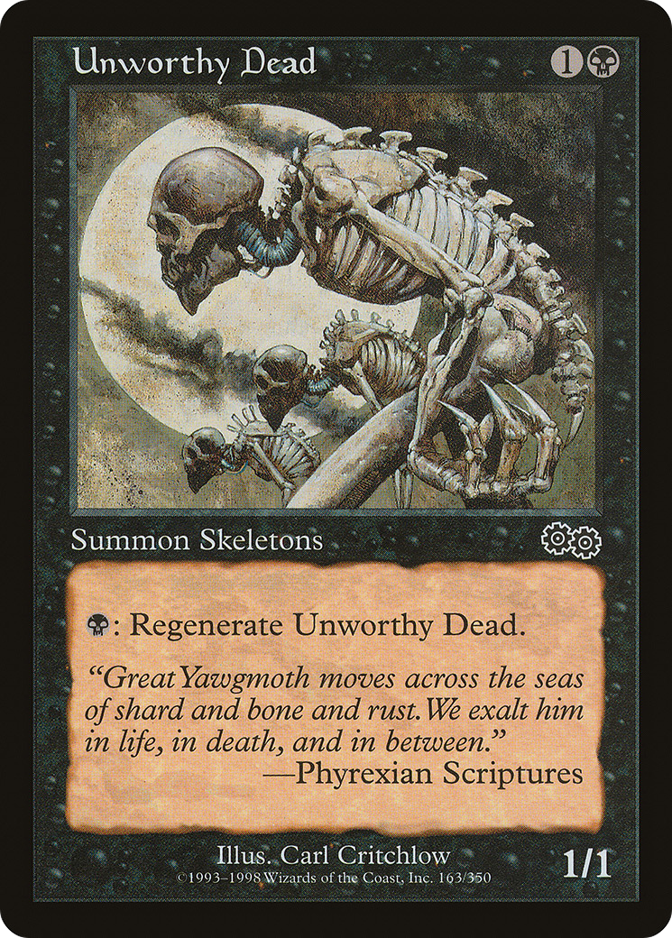 Unworthy Dead (USG-163) - Urza's Saga - Premium MTG Single from Wizards of the Coast - Just $0.08! Shop now at Game Crave Tournament Store
