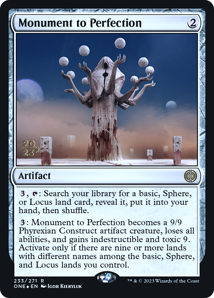 Monument to Perfection (PONE-233S) - Phyrexia: All Will Be One Promos Foil - Premium MTG Single from Wizards of the Coast - Just $0.39! Shop now at Game Crave Tournament Store