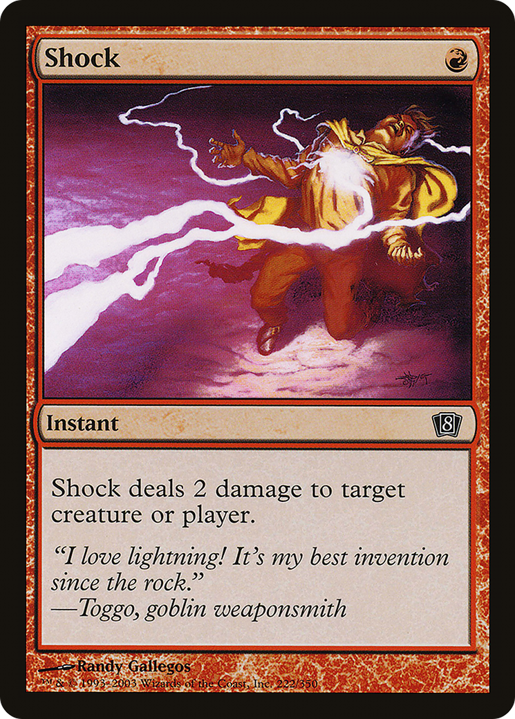 Shock (8ED-222★) - Eighth Edition Foil - Premium MTG Single from Wizards of the Coast - Just $0.36! Shop now at Game Crave Tournament Store