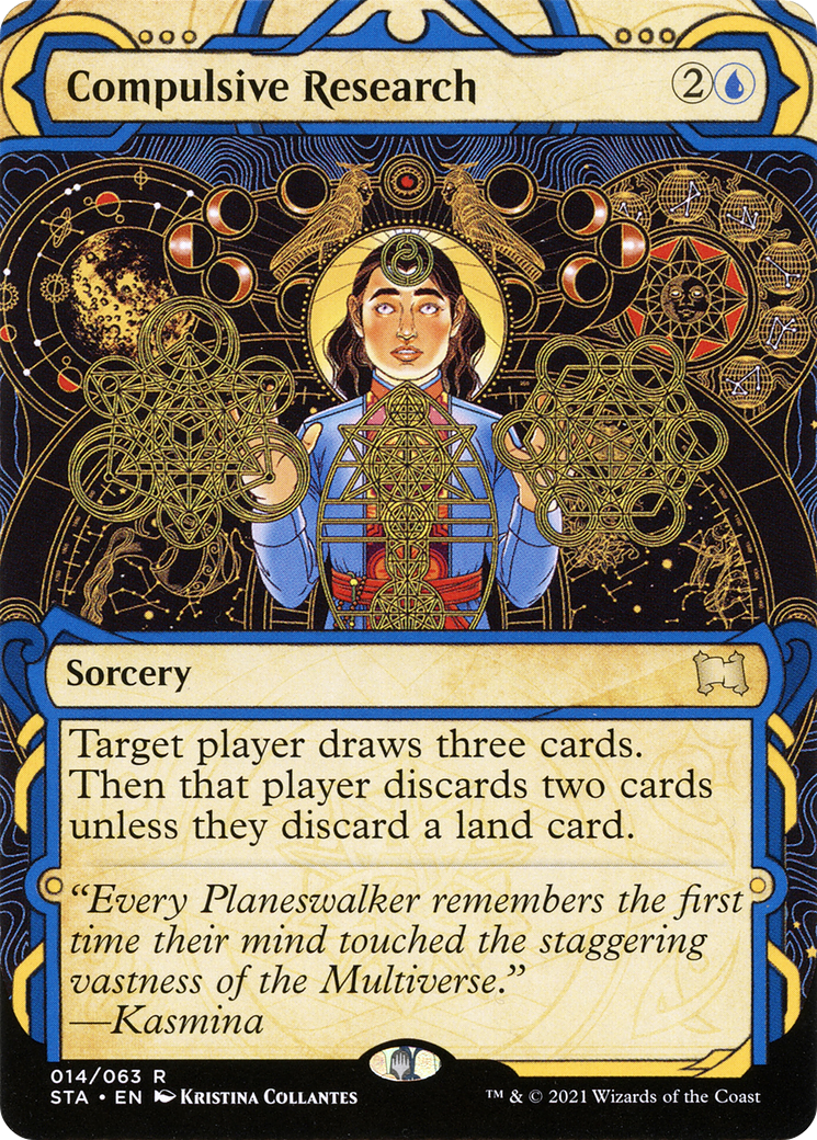 Compulsive Research (STA-014) - Strixhaven Mystical Archive: (Showcase) (Borderless) - Premium MTG Single from Wizards of the Coast - Just $0.25! Shop now at Game Crave Tournament Store