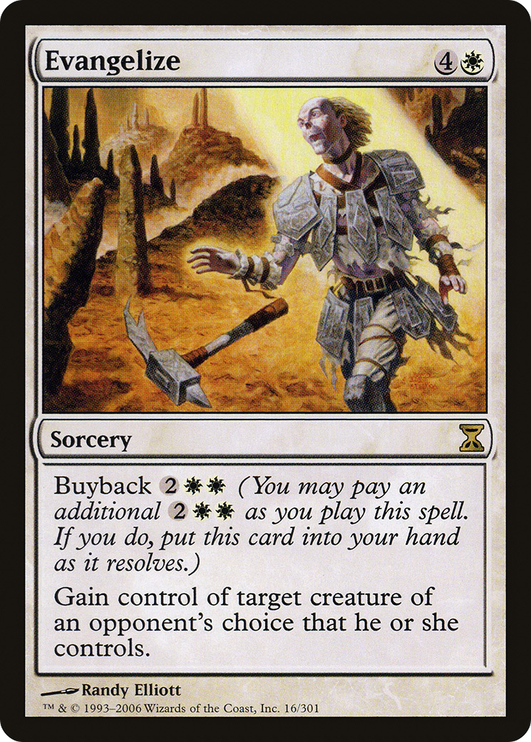 Evangelize (TSP-016) - Time Spiral Foil - Premium MTG Single from Wizards of the Coast - Just $0.23! Shop now at Game Crave Tournament Store