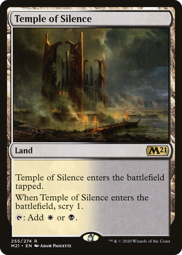 Temple of Silence (M21-255) - Core Set 2021 Foil - Premium MTG Single from Wizards of the Coast - Just $0.08! Shop now at Game Crave Tournament Store