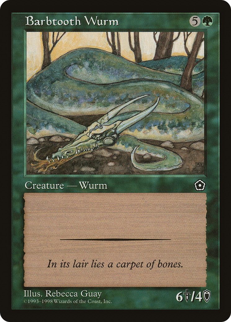 Barbtooth Wurm (P02-122) - Portal Second Age - Premium MTG Single from Wizards of the Coast - Just $0.17! Shop now at Game Crave Tournament Store