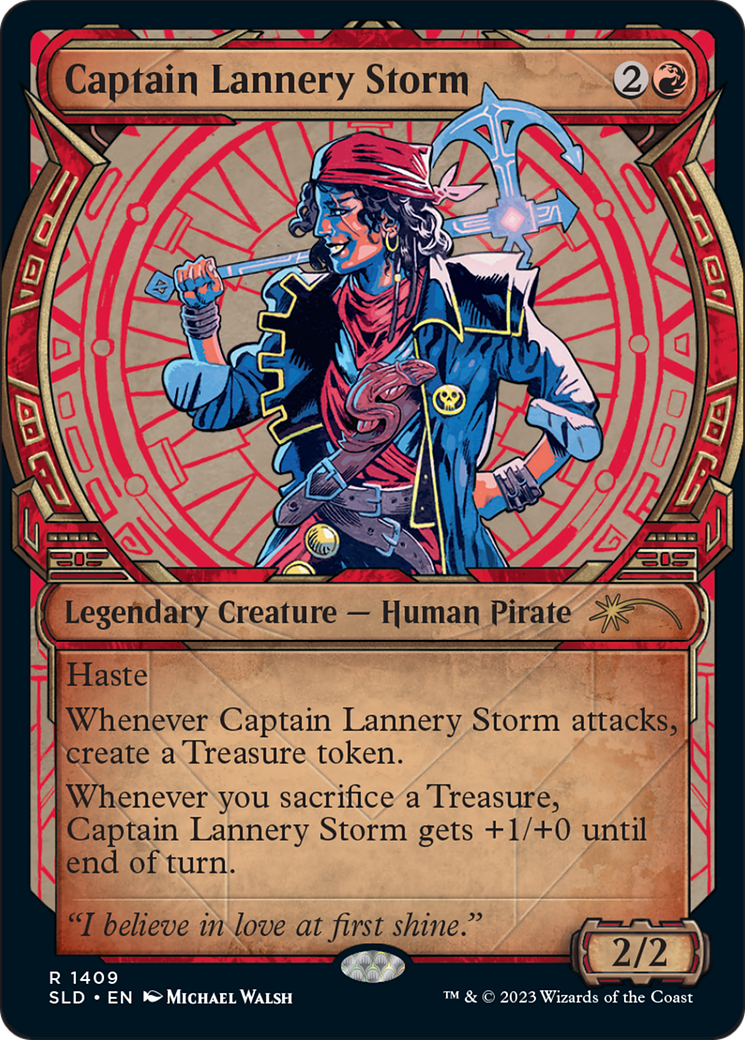 Captain Lannery Storm (SLD-1409) - Secret Lair Drop: (Showcase) - Premium MTG Single from Wizards of the Coast - Just $1.35! Shop now at Game Crave Tournament Store