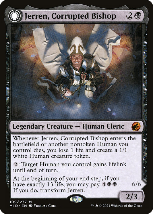 Jerren, Corrupted Bishop // Ormendahl, the Corrupter (MID-109) - Innistrad: Midnight Hunt: (Double Faced Transform) - Premium MTG Single from Wizards of the Coast - Just $0.10! Shop now at Game Crave Tournament Store