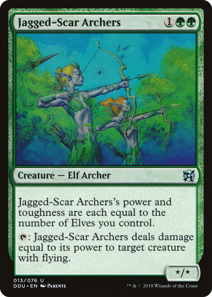 Jagged-Scar Archers (DDU-013) - Duel Decks: Elves vs. Inventors - Premium MTG Single from Wizards of the Coast - Just $0.08! Shop now at Game Crave Tournament Store
