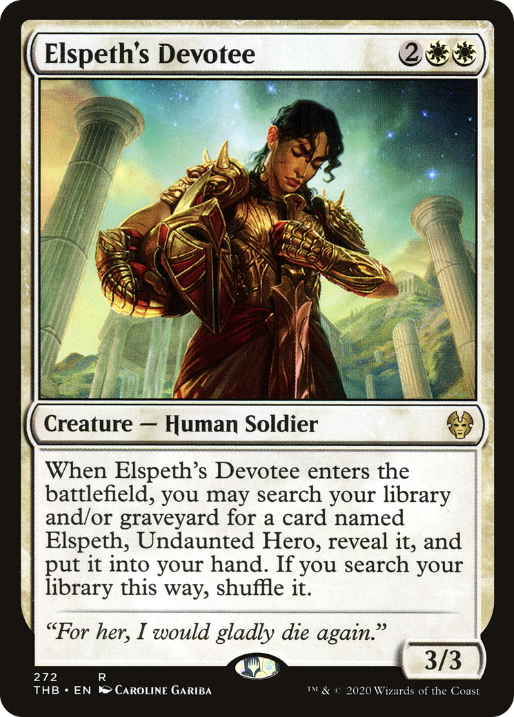 Elspeth's Devotee (THB-272) - Theros Beyond Death - Premium MTG Single from Wizards of the Coast - Just $0.08! Shop now at Game Crave Tournament Store