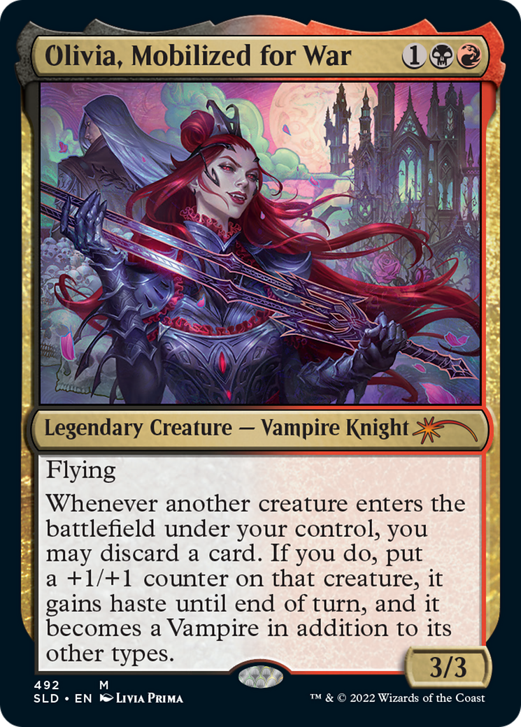 Olivia, Mobilized for War (SLD-492) - Secret Lair Drop - Premium MTG Single from Wizards of the Coast - Just $2.73! Shop now at Game Crave Tournament Store