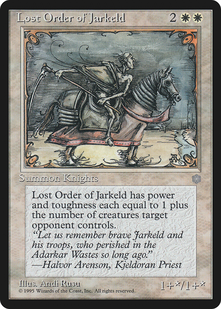 Lost Order of Jarkeld (ICE-043) - Ice Age - Premium MTG Single from Wizards of the Coast - Just $0.08! Shop now at Game Crave Tournament Store