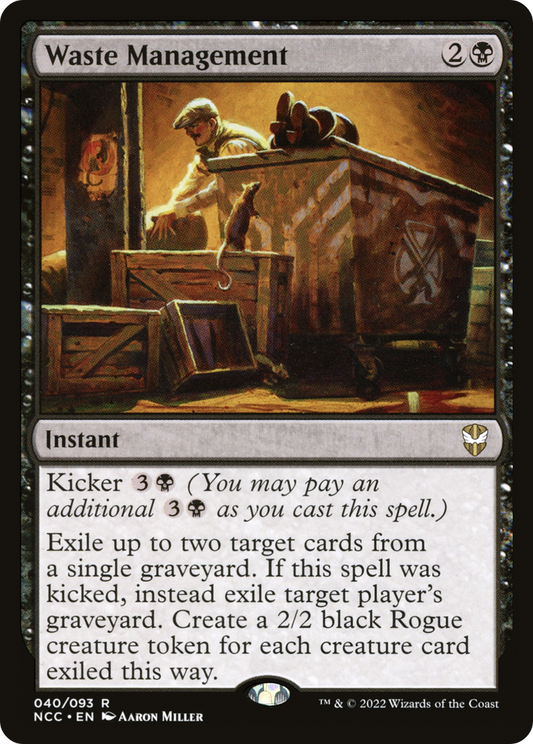 Waste Management (NCC-040) - New Capenna Commander - Premium MTG Single from Wizards of the Coast - Just $0.08! Shop now at Game Crave Tournament Store
