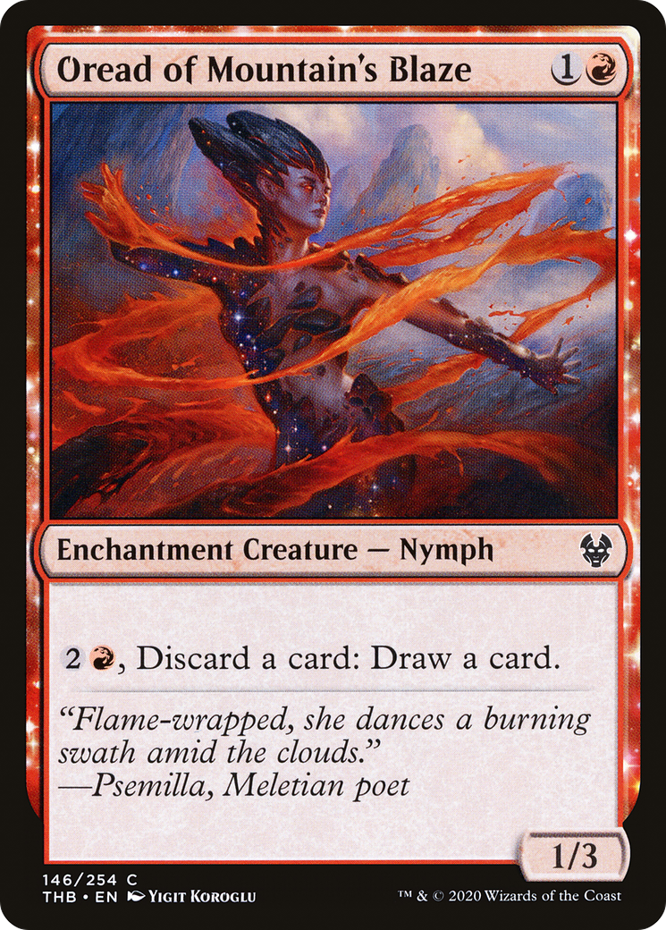 Oread of Mountain's Blaze (THB-146) - Theros Beyond Death: (nyxtouched) - Premium MTG Single from Wizards of the Coast - Just $0.08! Shop now at Game Crave Tournament Store
