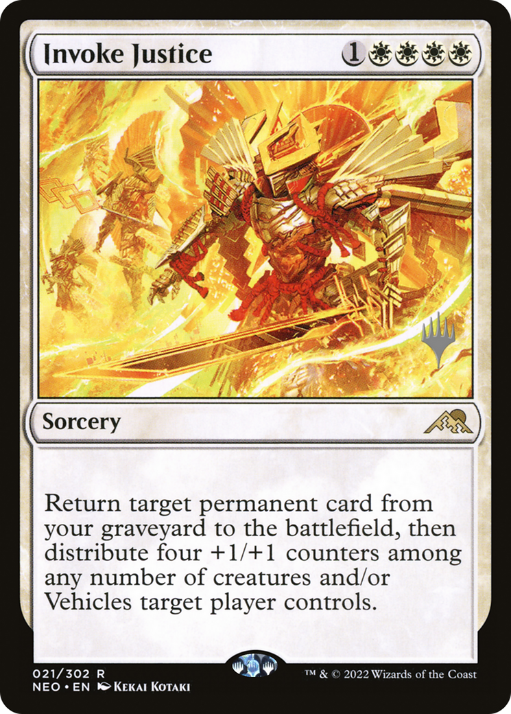 Invoke Justice (PNEO-21P) - Kamigawa: Neon Dynasty Promos Foil - Premium MTG Single from Wizards of the Coast - Just $0.08! Shop now at Game Crave Tournament Store