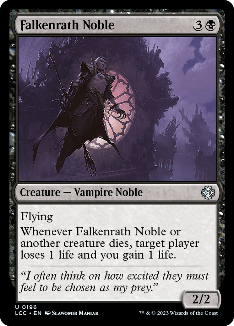 Falkenrath Noble (LCC-196) - The Lost Caverns of Ixalan Commander - Premium MTG Single from Wizards of the Coast - Just $0.08! Shop now at Game Crave Tournament Store