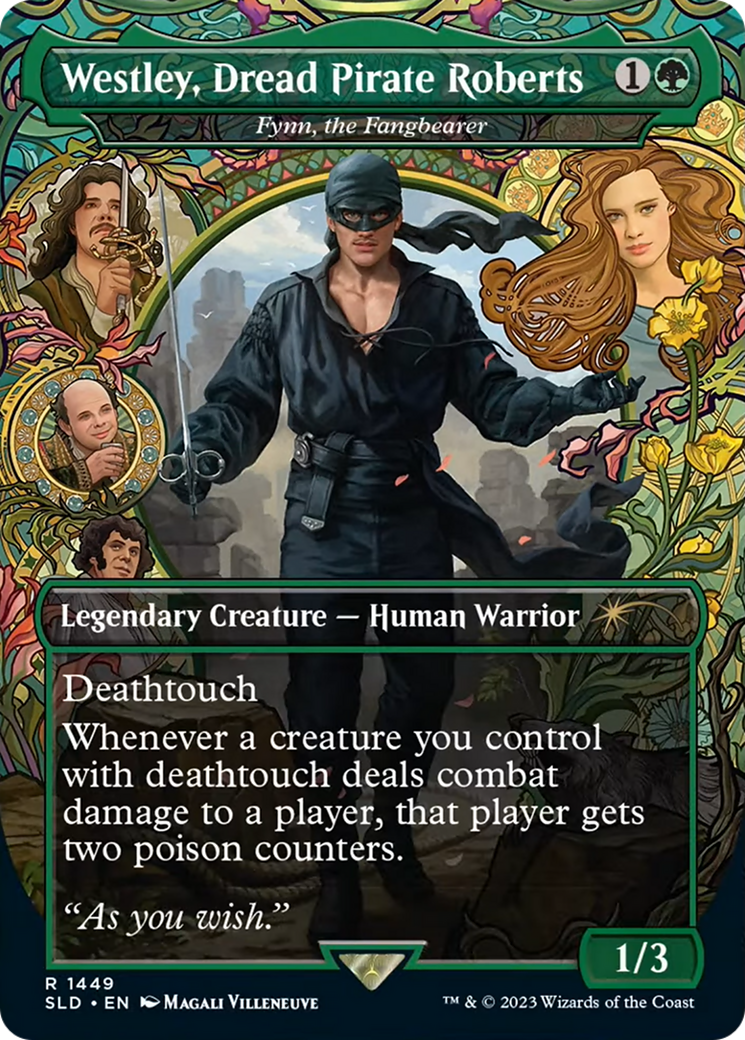 Fynn, the Fangbearer (SLD-1449) - Secret Lair Drop / Westley, Dread Pirate Roberts (Borderless) Foil - Premium MTG Single from Wizards of the Coast - Just $9.33! Shop now at Game Crave Tournament Store
