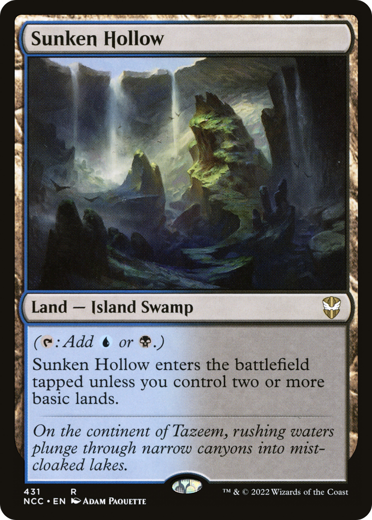 Sunken Hollow (NCC-431) - New Capenna Commander - Premium MTG Single from Wizards of the Coast - Just $0.08! Shop now at Game Crave Tournament Store