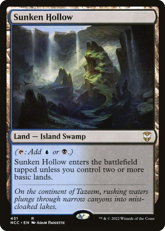 Sunken Hollow (NCC-431) - New Capenna Commander - Premium MTG Single from Wizards of the Coast - Just $0.08! Shop now at Game Crave Tournament Store