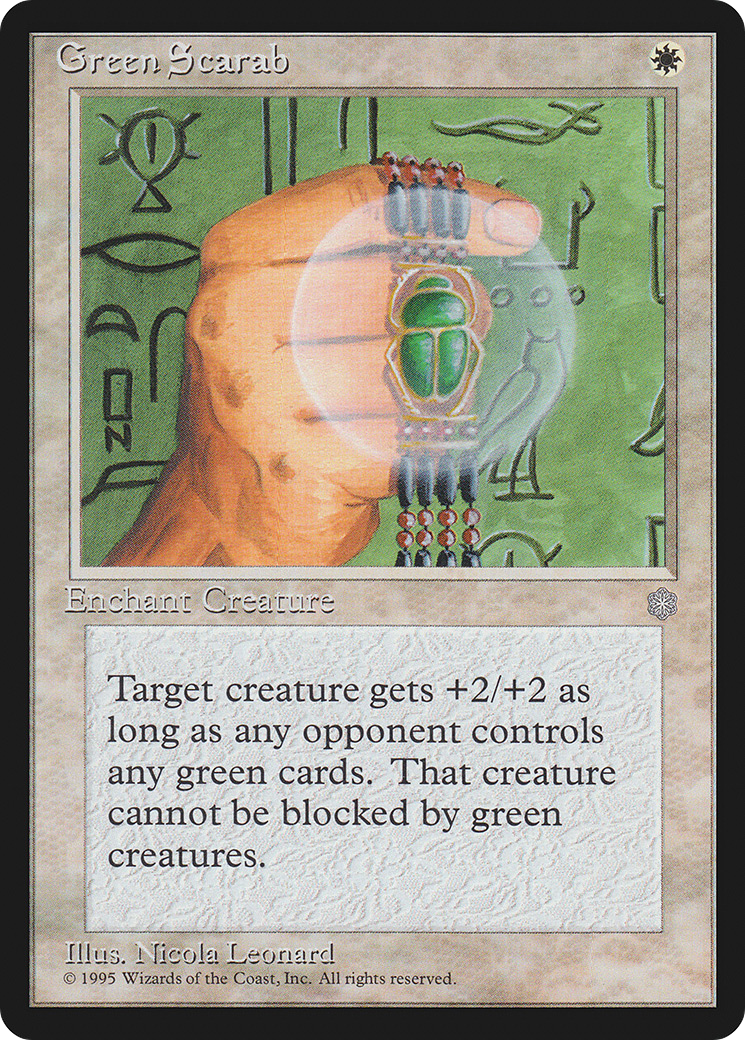 Green Scarab (ICE-028) - Ice Age - Premium MTG Single from Wizards of the Coast - Just $0.23! Shop now at Game Crave Tournament Store