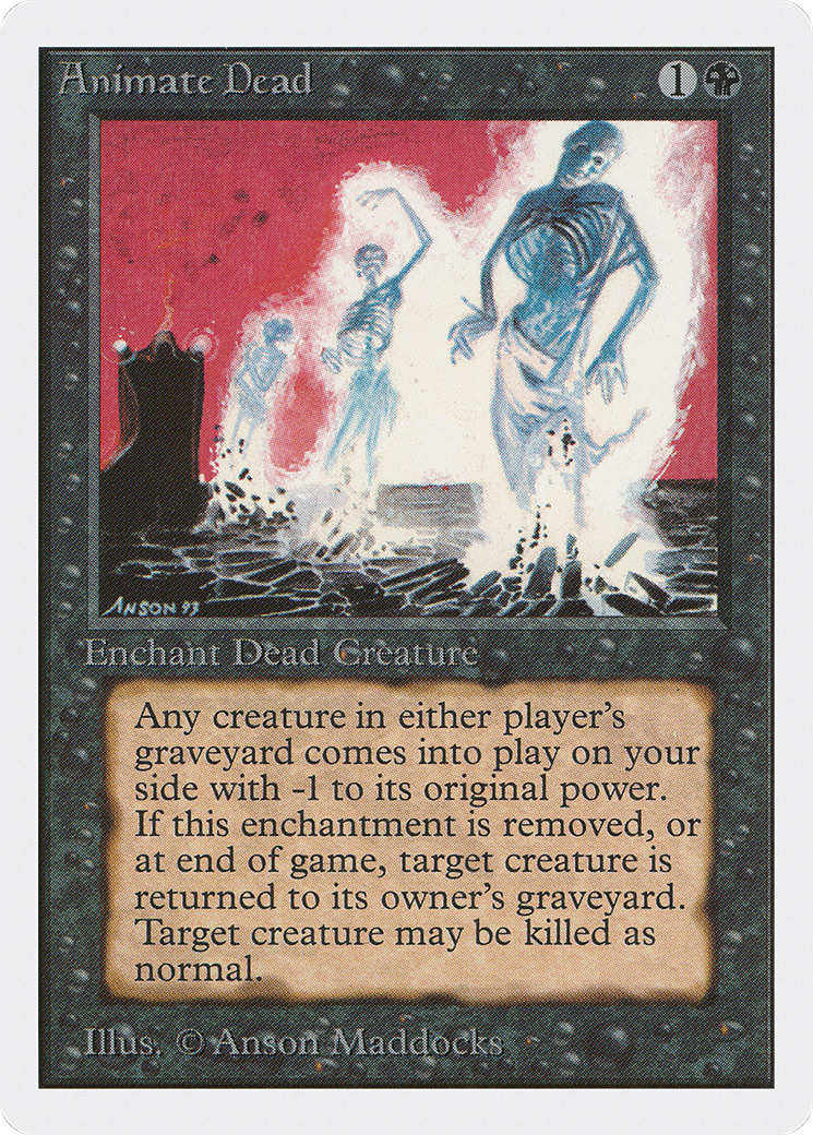 Animate Dead (2ED-093) - Unlimited Edition - Premium MTG Single from Wizards of the Coast - Just $8.91! Shop now at Game Crave Tournament Store