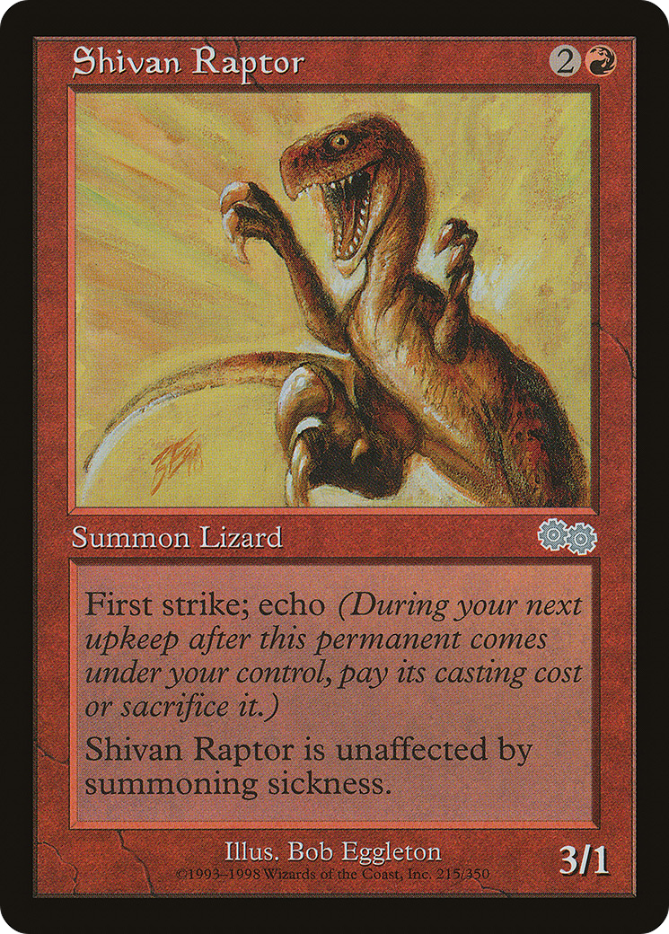Shivan Raptor (USG-215) - Urza's Saga - Premium MTG Single from Wizards of the Coast - Just $0.08! Shop now at Game Crave Tournament Store