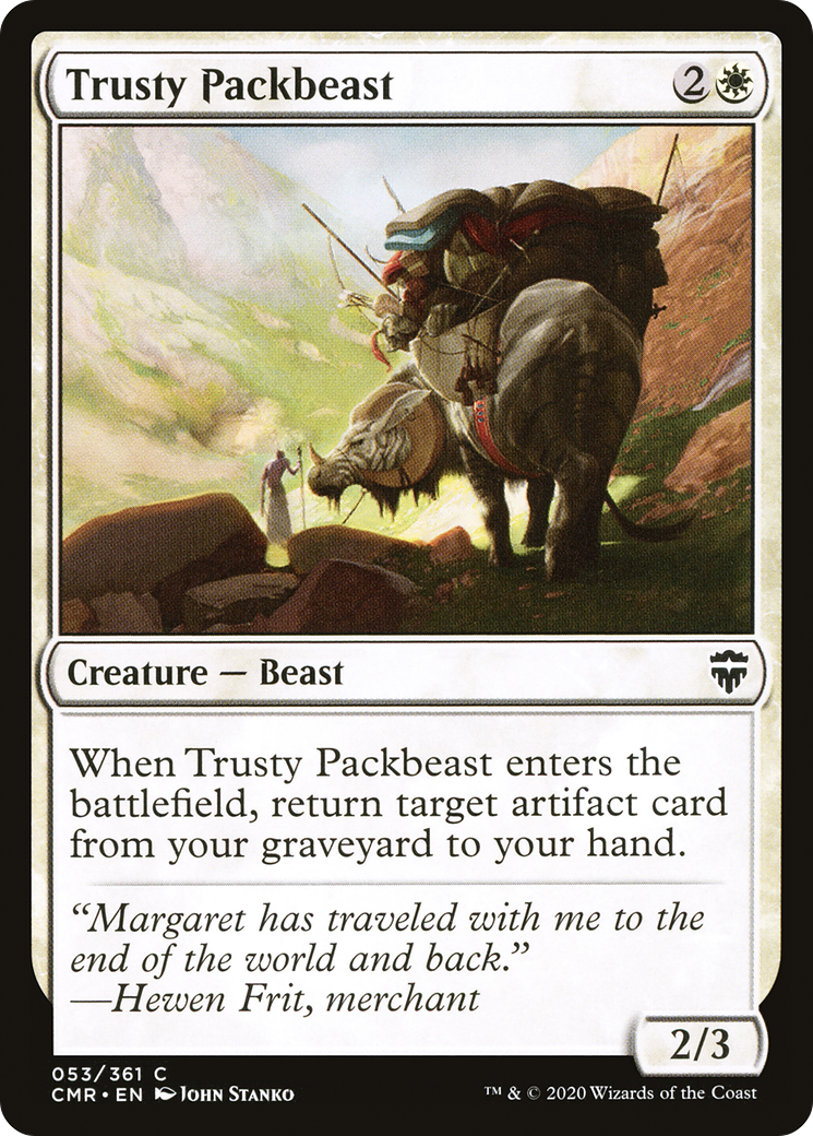 Trusty Packbeast (CMR-053) - Commander Legends Foil - Premium MTG Single from Wizards of the Coast - Just $0.25! Shop now at Game Crave Tournament Store