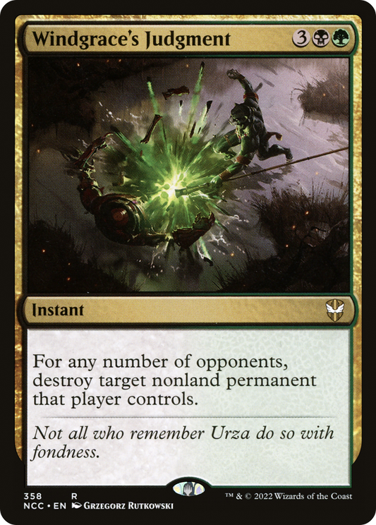 Windgrace's Judgment (NCC-358) - New Capenna Commander - Premium MTG Single from Wizards of the Coast - Just $0.25! Shop now at Game Crave Tournament Store
