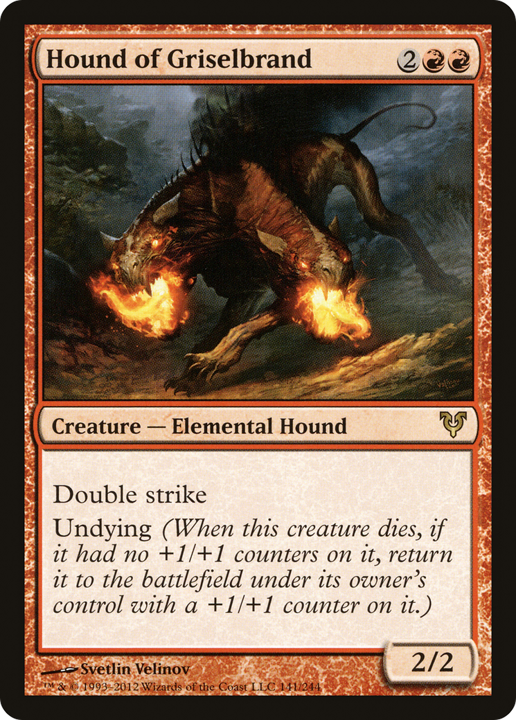 Hound of Griselbrand (AVR-141) - Avacyn Restored Foil - Premium MTG Single from Wizards of the Coast - Just $0.14! Shop now at Game Crave Tournament Store