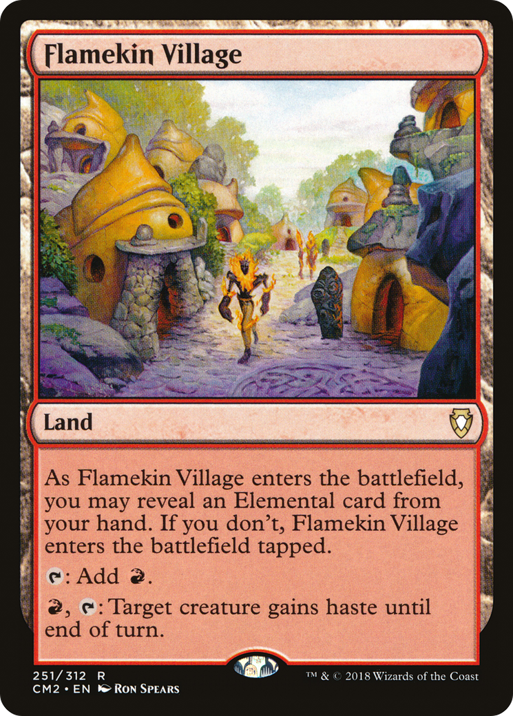 Flamekin Village (CM2-251) - Commander Anthology Volume II - Premium MTG Single from Wizards of the Coast - Just $0.44! Shop now at Game Crave Tournament Store