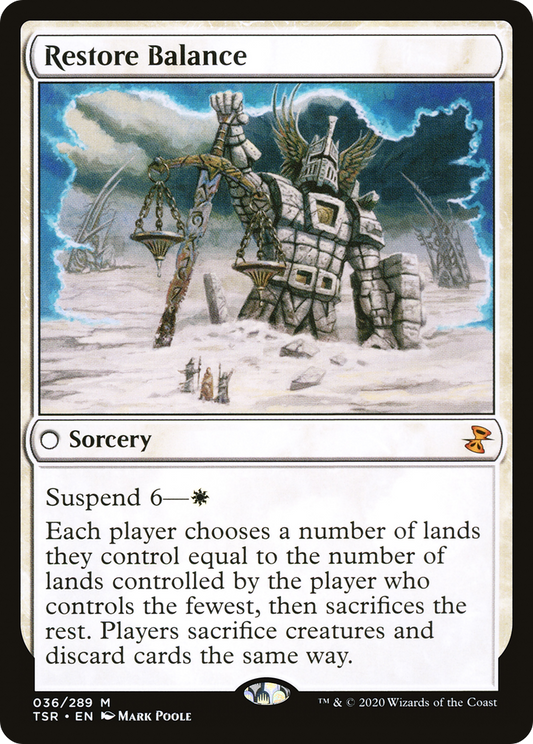 Restore Balance (TSR-036) - Time Spiral Remastered - Premium MTG Single from Wizards of the Coast - Just $0.16! Shop now at Game Crave Tournament Store