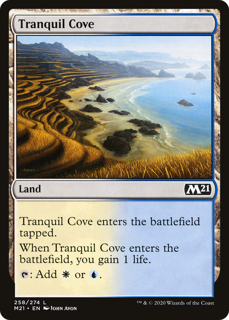 Tranquil Cove (M21-258) - Core Set 2021 Foil - Premium MTG Single from Wizards of the Coast - Just $0.25! Shop now at Game Crave Tournament Store