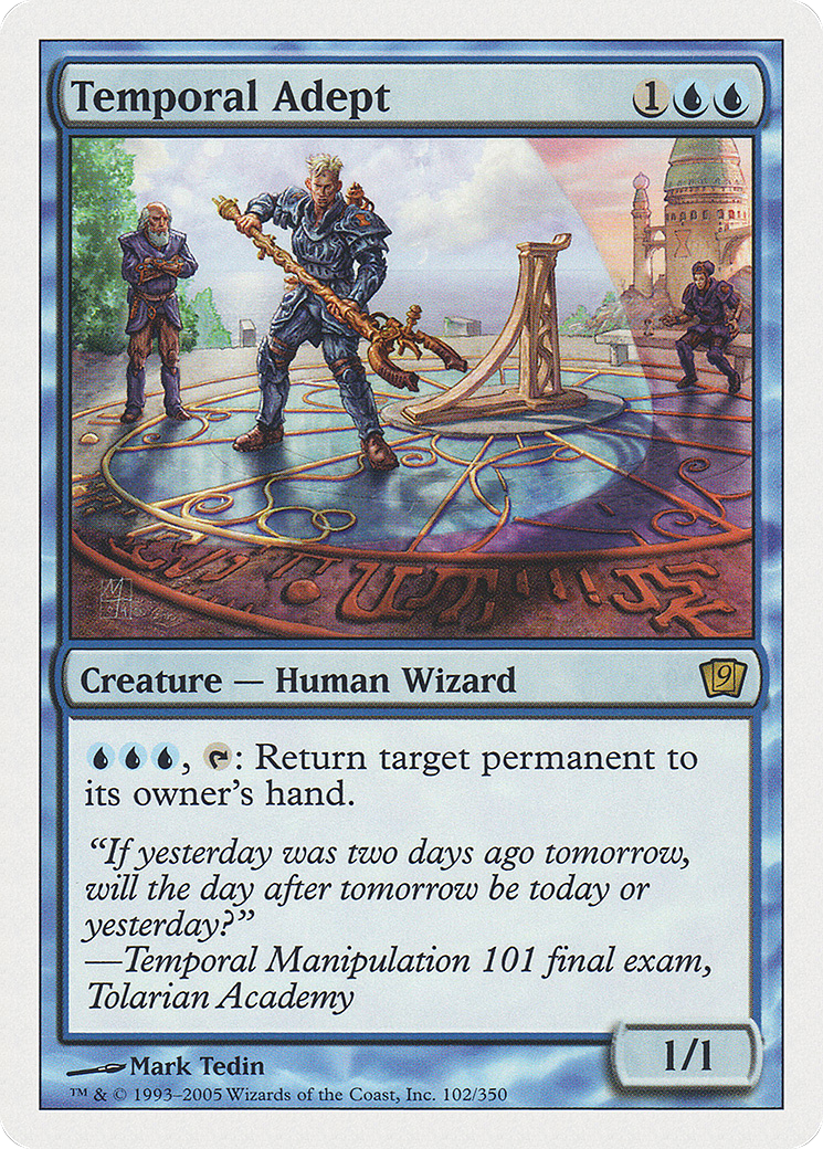Temporal Adept (9ED-102) - Ninth Edition - Premium MTG Single from Wizards of the Coast - Just $0.42! Shop now at Game Crave Tournament Store