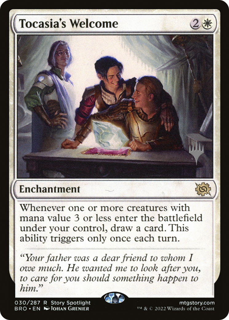 Tocasia's Welcome (PBRO-30P) - The Brothers' War Promos - Premium MTG Single from Wizards of the Coast - Just $3.12! Shop now at Game Crave Tournament Store