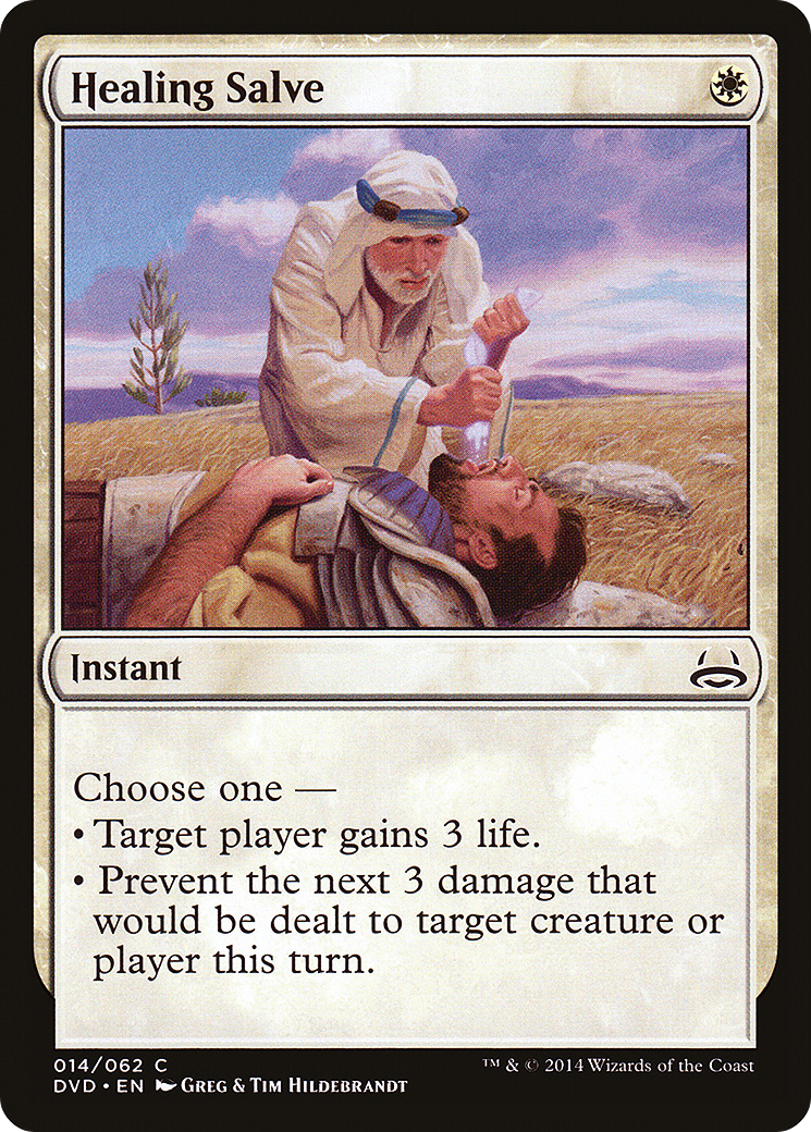 Healing Salve (DVD-014) - Duel Decks Anthology: Divine vs. Demonic - Premium MTG Single from Wizards of the Coast - Just $0.08! Shop now at Game Crave Tournament Store