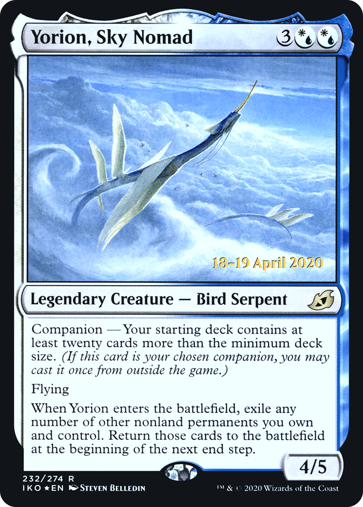 Yorion, Sky Nomad (PIKO-232S) - Ikoria: Lair of Behemoths Promos: (companion) Foil - Premium MTG Single from Wizards of the Coast - Just $1.50! Shop now at Game Crave Tournament Store