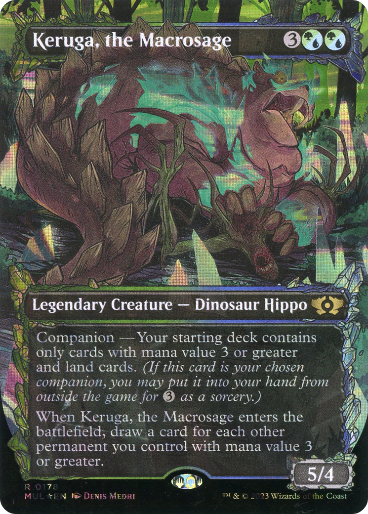Keruga, the Macrosage (MUL-178) - Multiverse Legends: (Showcase) (Borderless) Foil - Premium MTG Single from Wizards of the Coast - Just $1.39! Shop now at Game Crave Tournament Store