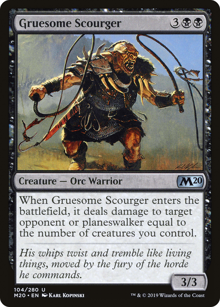 Gruesome Scourger (M20-104) - Core Set 2020 Foil - Premium MTG Single from Wizards of the Coast - Just $0.25! Shop now at Game Crave Tournament Store