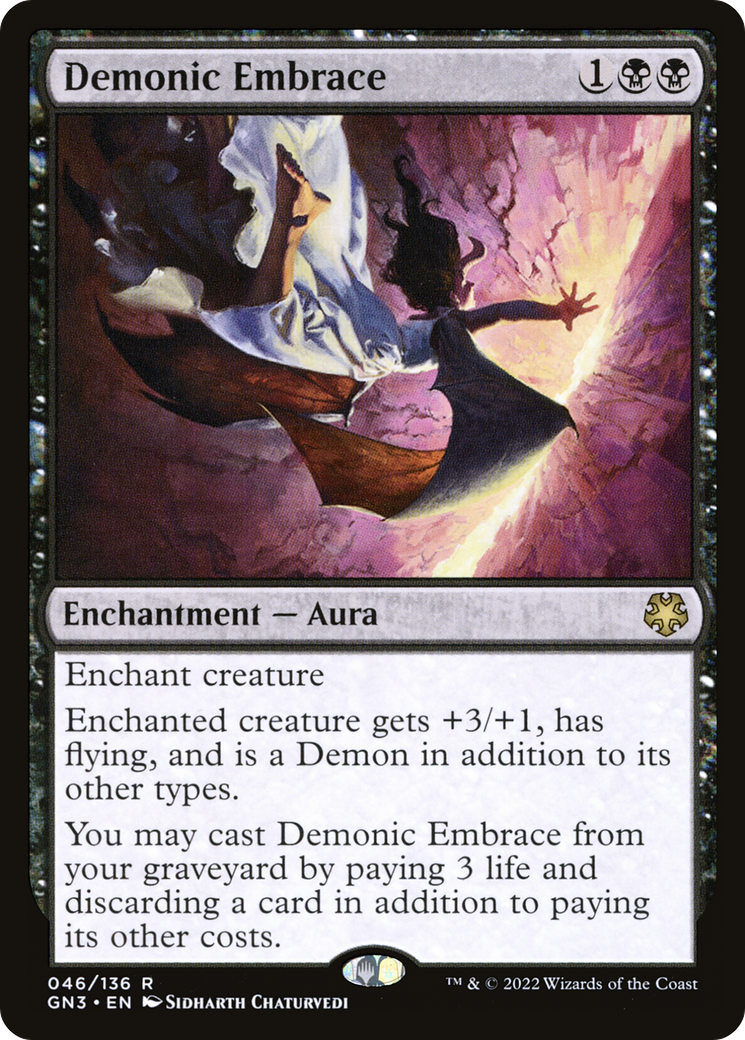 Demonic Embrace (GN3-046) - Game Night: Free-for-All - Premium MTG Single from Wizards of the Coast - Just $0.25! Shop now at Game Crave Tournament Store