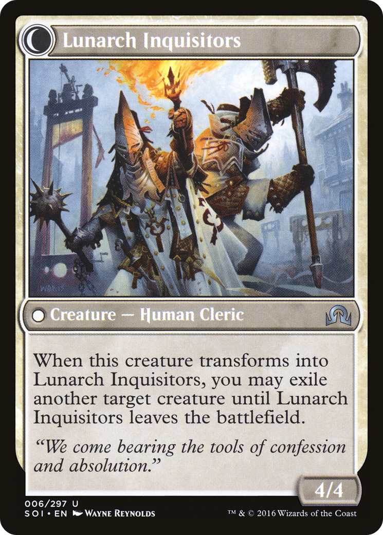 Avacynian Missionaries // Lunarch Inquisitors (SOI-006) - Shadows over Innistrad: (Double Faced Transform) Foil - Premium MTG Single from Wizards of the Coast - Just $0.26! Shop now at Game Crave Tournament Store