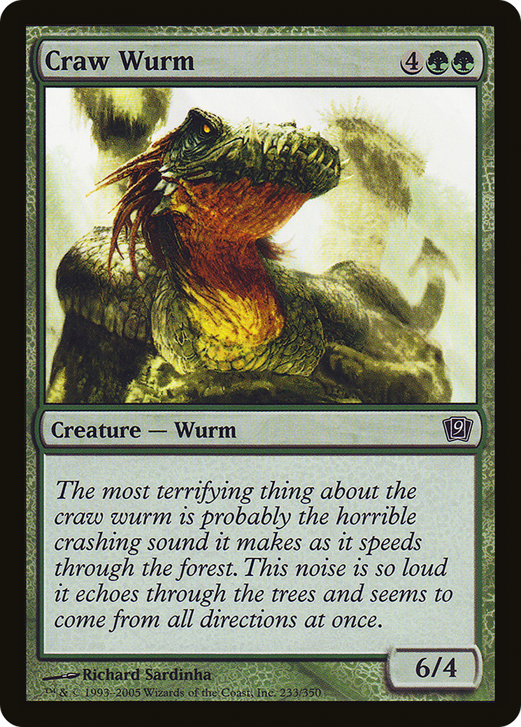 Craw Wurm (9ED-233★) - Ninth Edition Foil - Premium MTG Single from Wizards of the Coast - Just $0.30! Shop now at Game Crave Tournament Store
